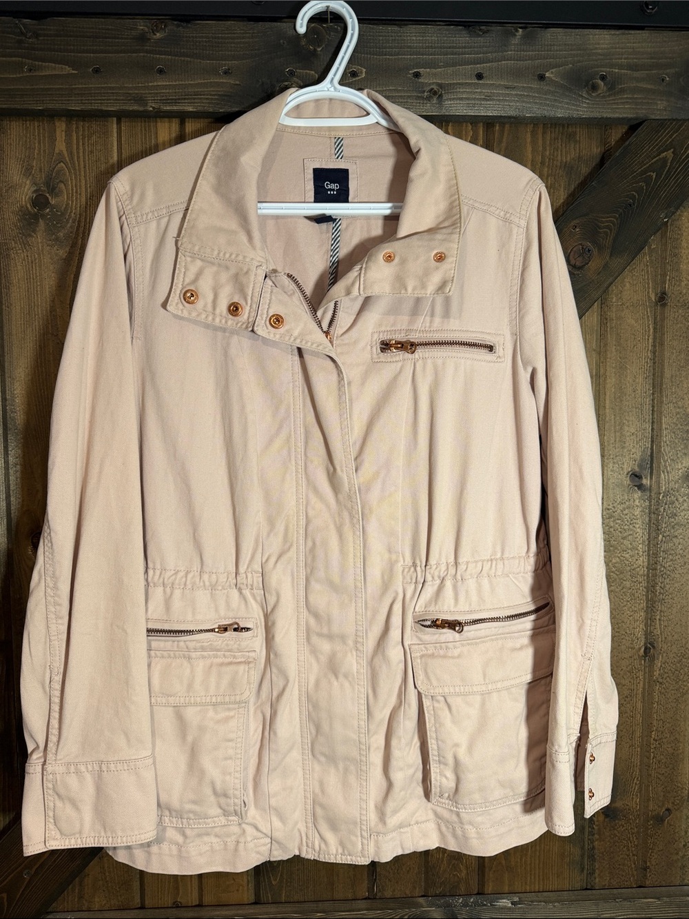 GAP Blush Utility Jacket with Copper Hardware